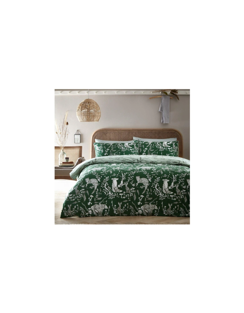 Buckthorn Evergreen Duvet Cover Set - Green