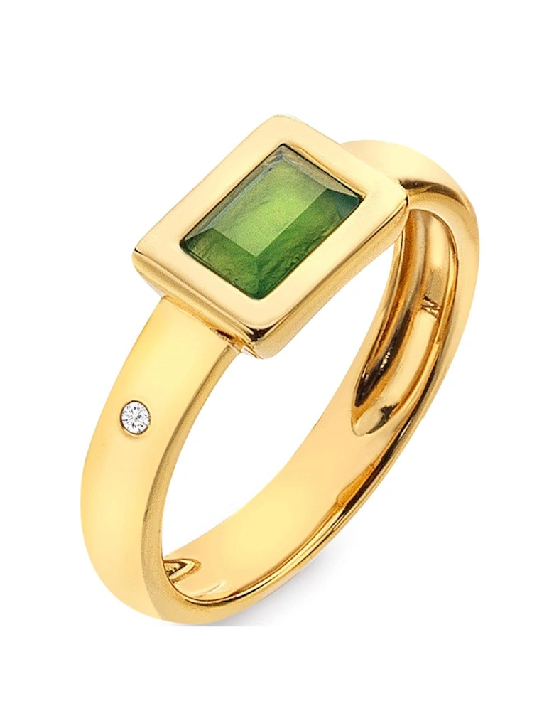 HDXGEM Rectangle Ring - Green Agate