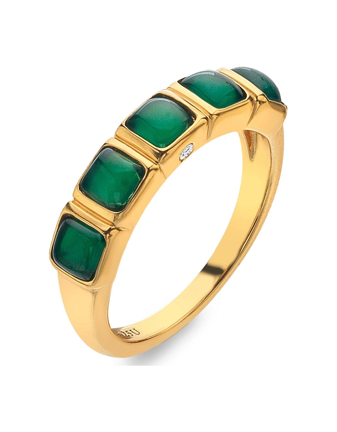 HDXGEM Square Ring - Green Agate, 3 of 2