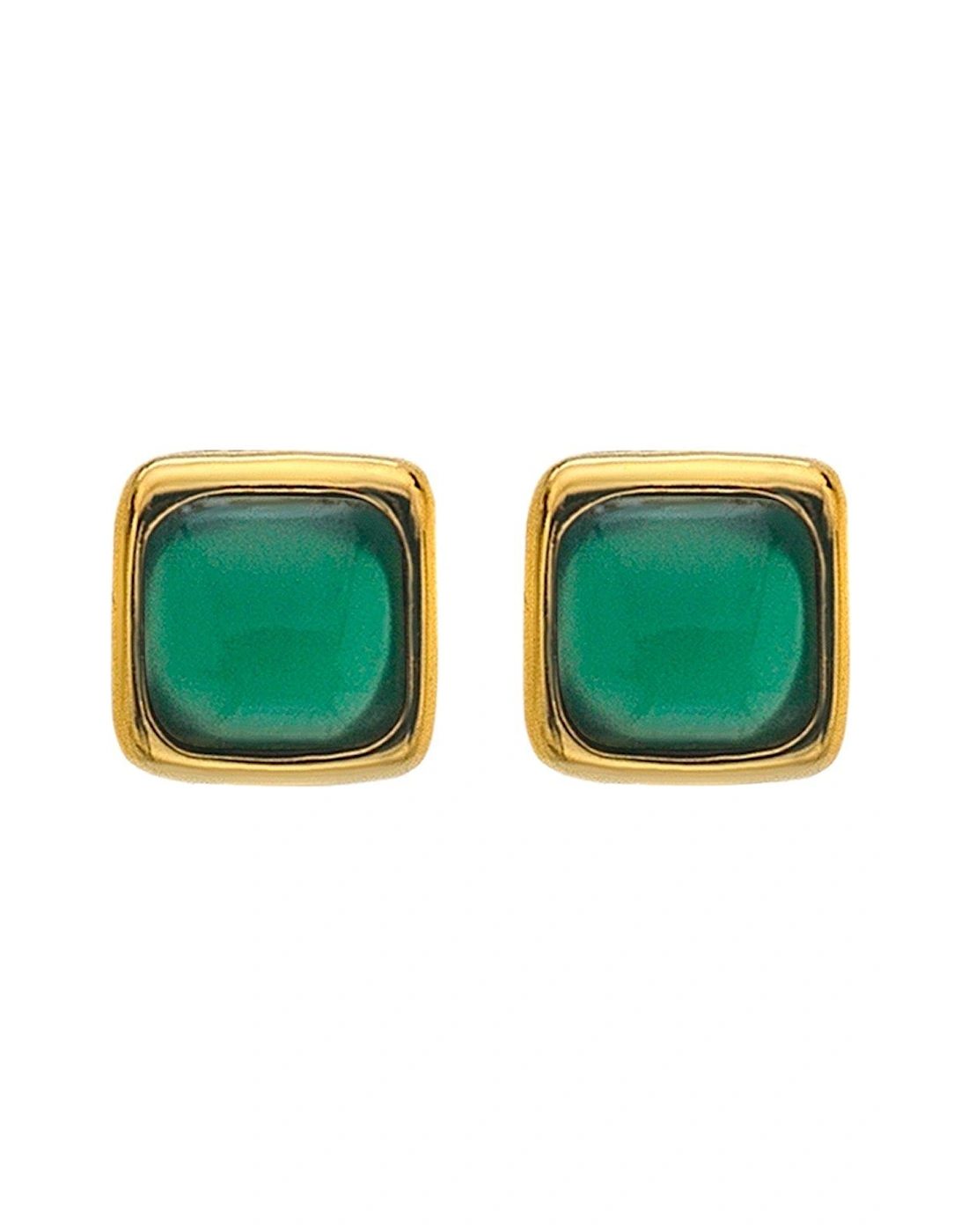 HDXGEM Square Earrings - Green Agate, 3 of 2