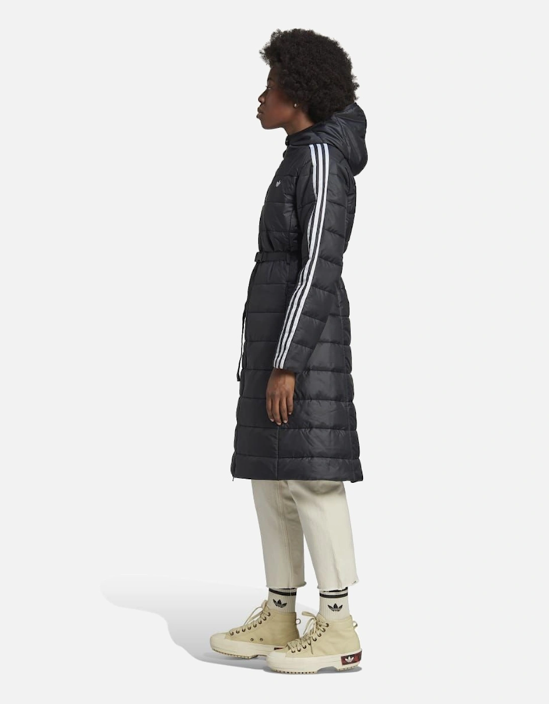 Womens Hooded Premium Long Slim Jacket