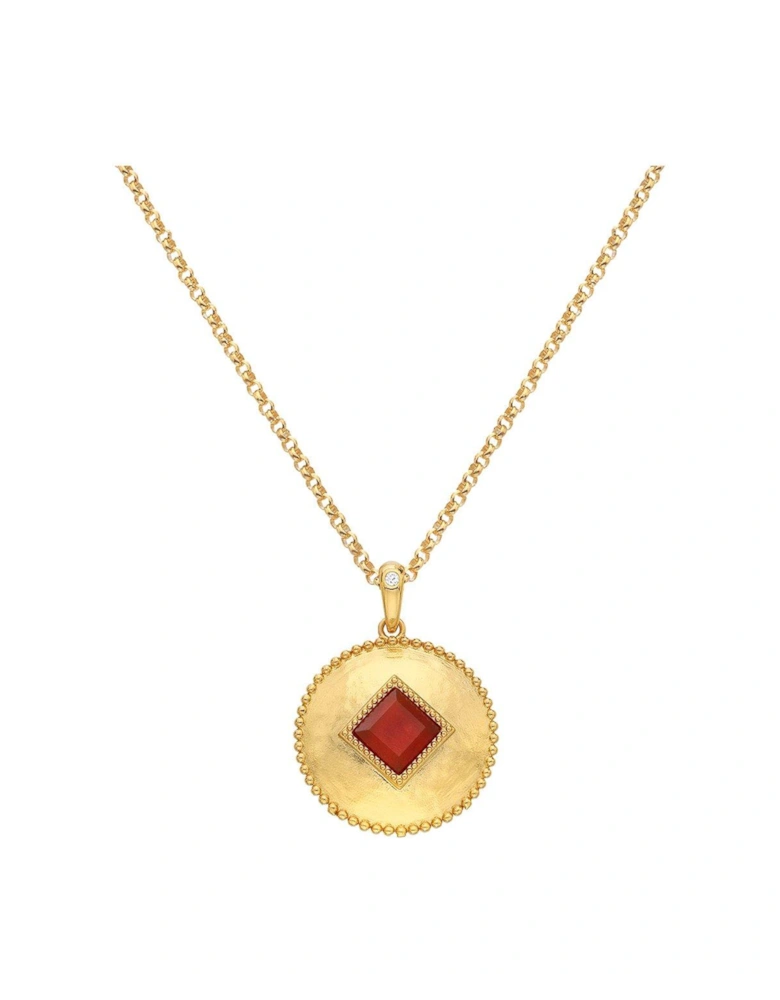 HDXGEM Coin Pendant - Red Agate