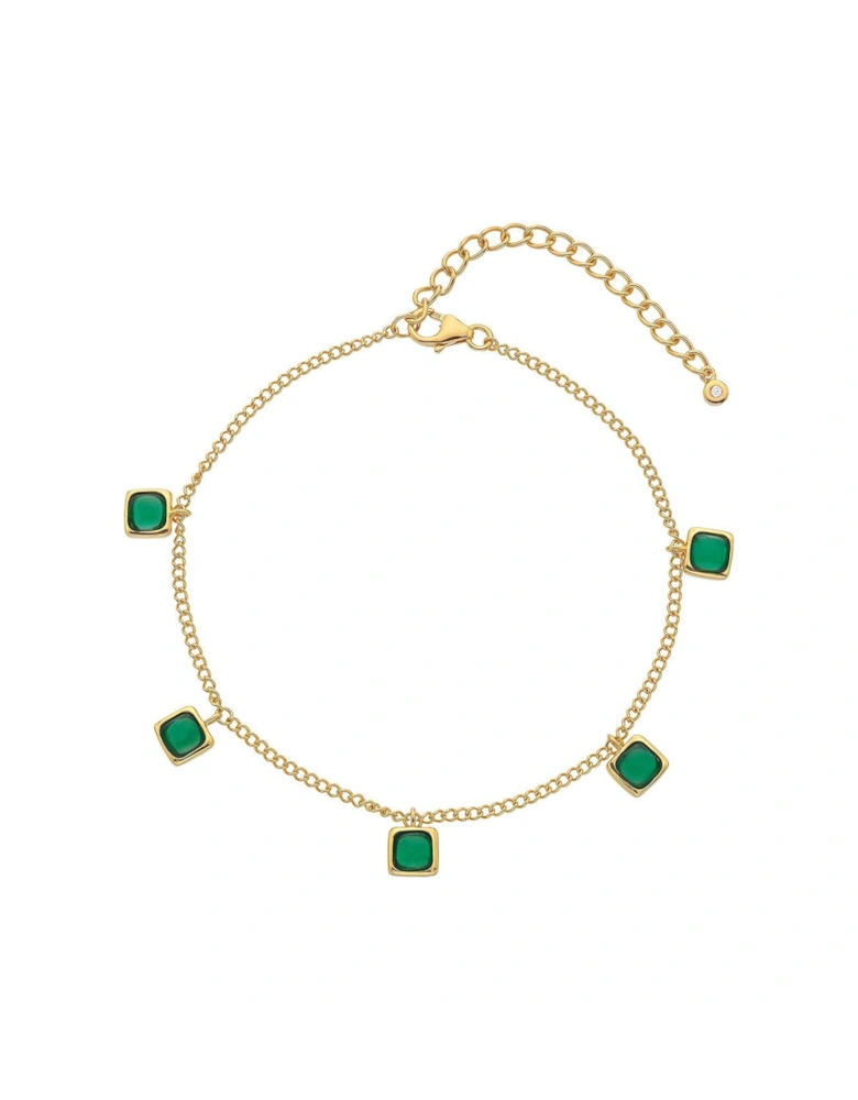 HDXGEM Square Bracelet - Green Agate