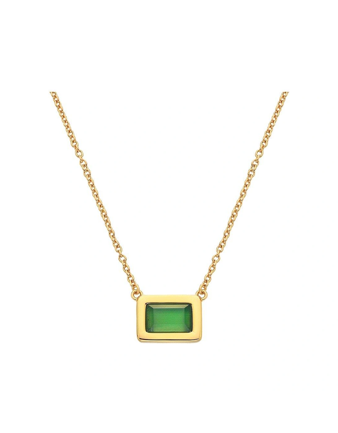 HDXGEM Rectangle Necklace - Green Agate, 3 of 2
