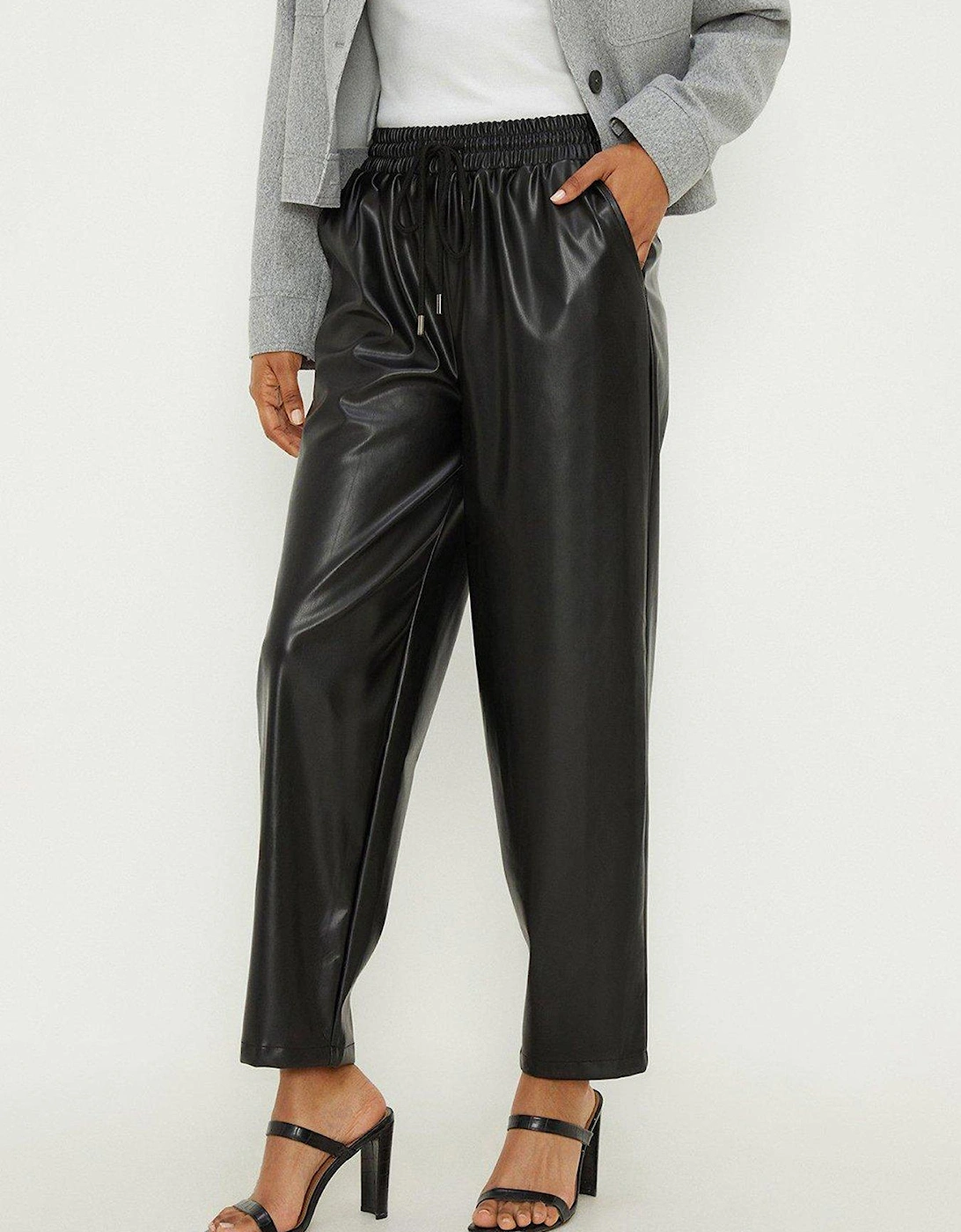 Faux Leather Jogger - Black, 4 of 3