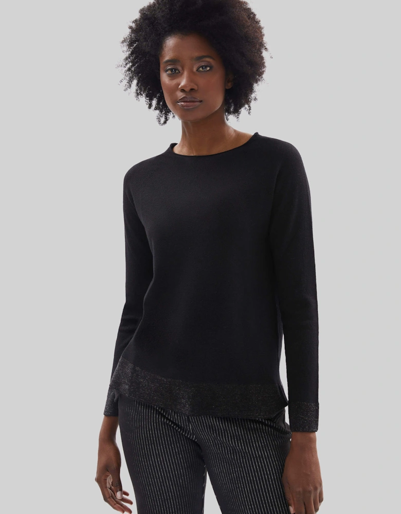 Lurex Detail Jumper Black