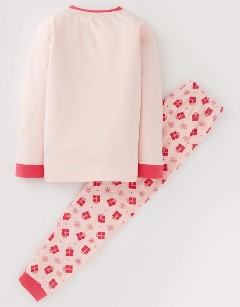 Long Sleeve Christmas Pyjamas - Pink