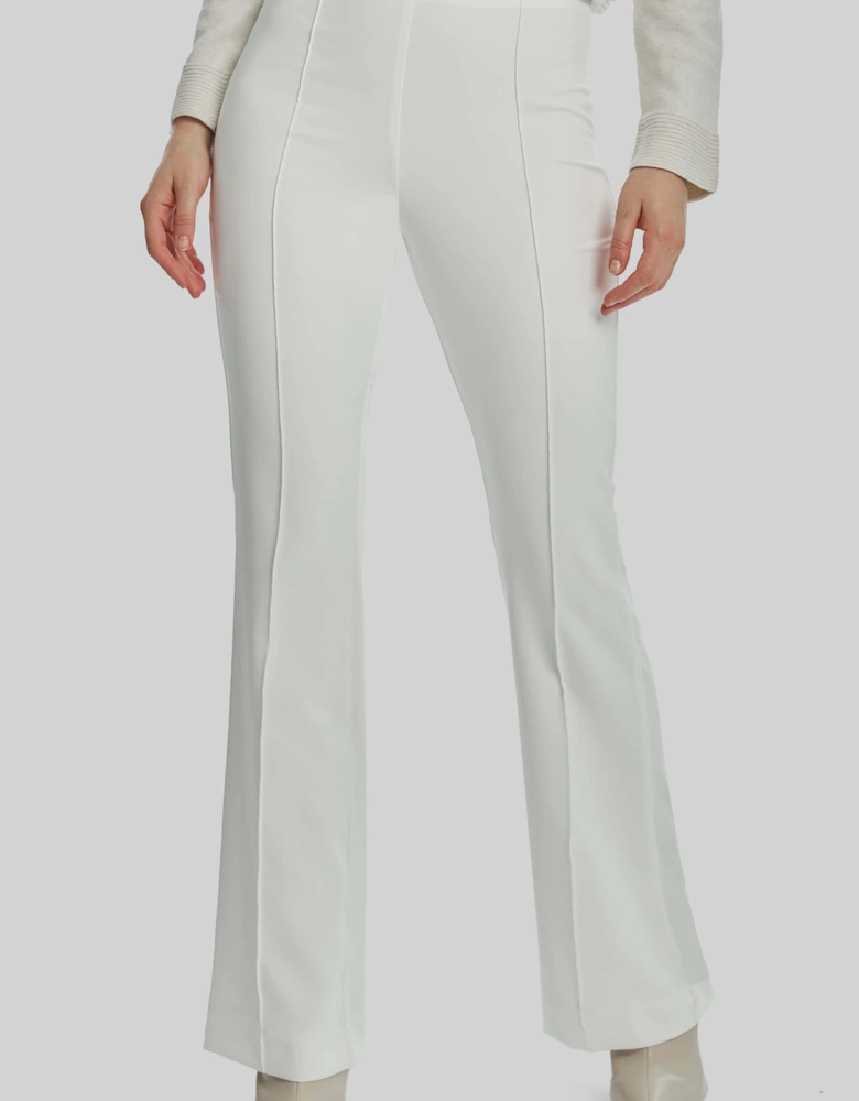 Front Seam Trousers In White