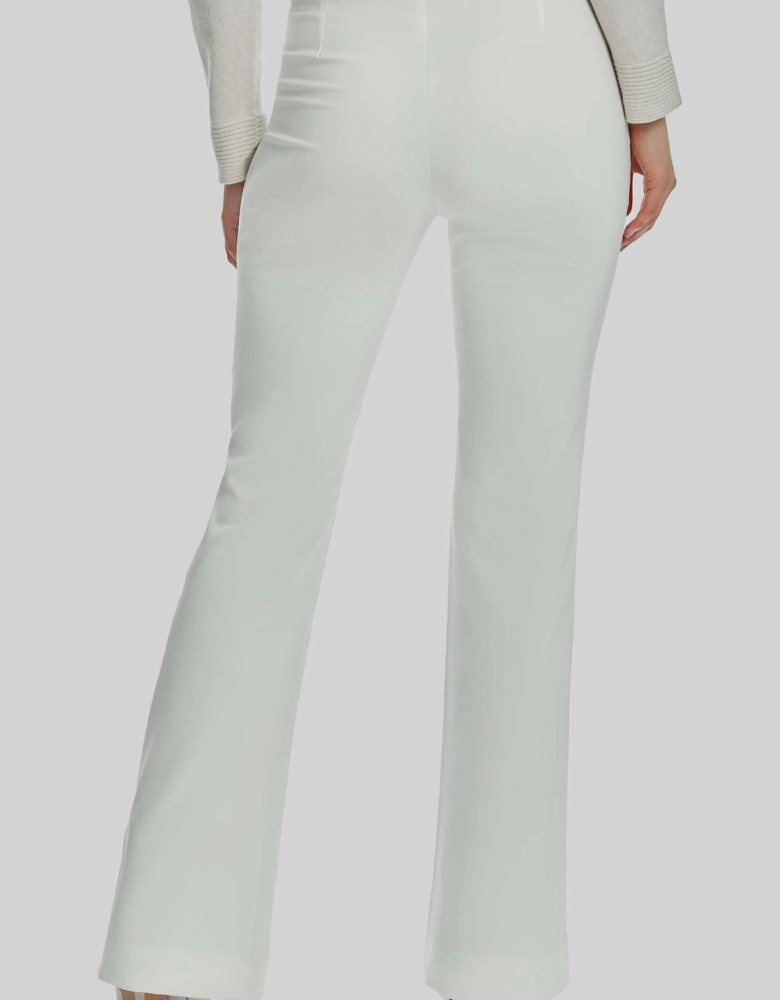 Front Seam Trousers In White