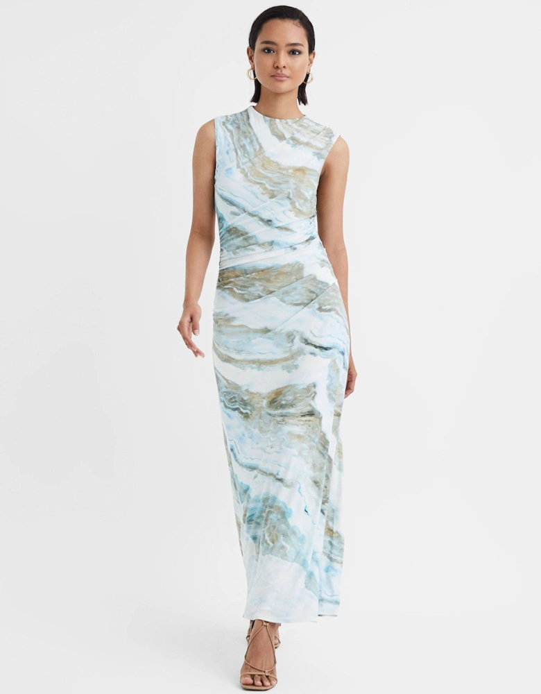 Anna Quan Printed Jersey Maxi Dress