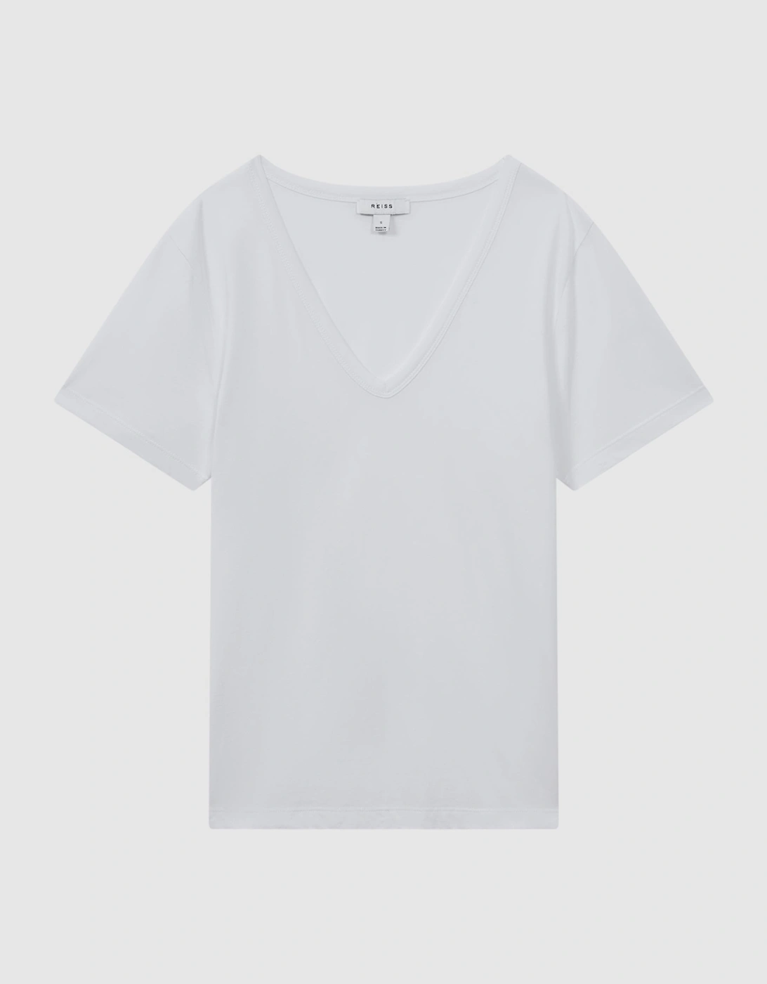 Cotton V-Neck T-Shirt, 2 of 1