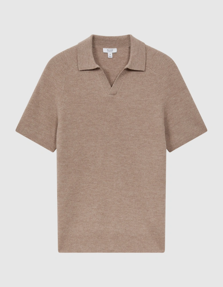 Wool Open-Collar Polo Shirt
