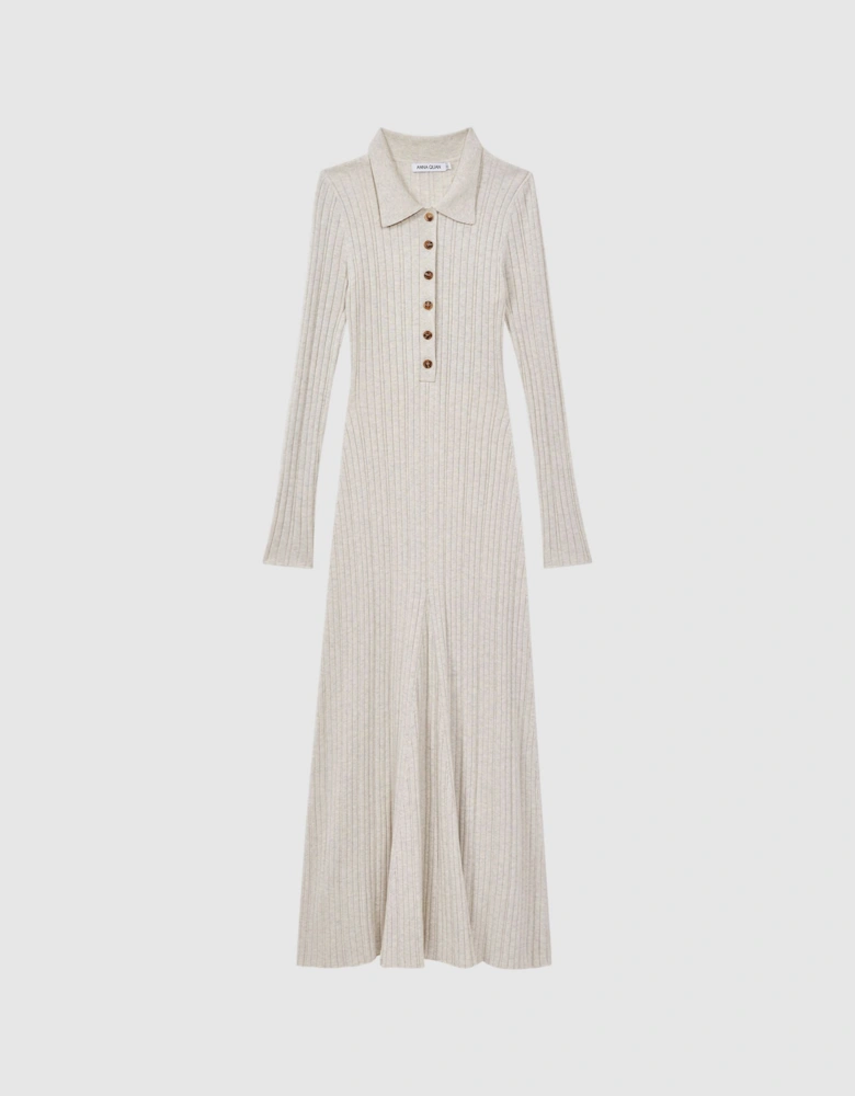 Anna Quan Knitted Polo Maxi Dress