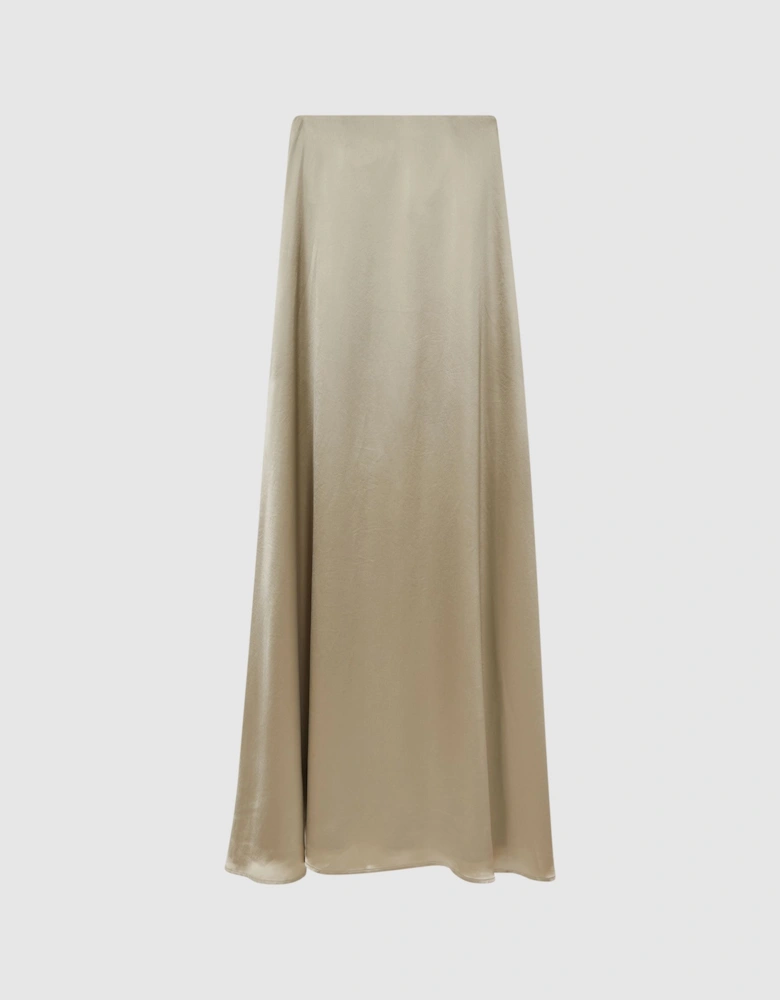 Anna Quan Japanese Satin Strapless Maxi Dress