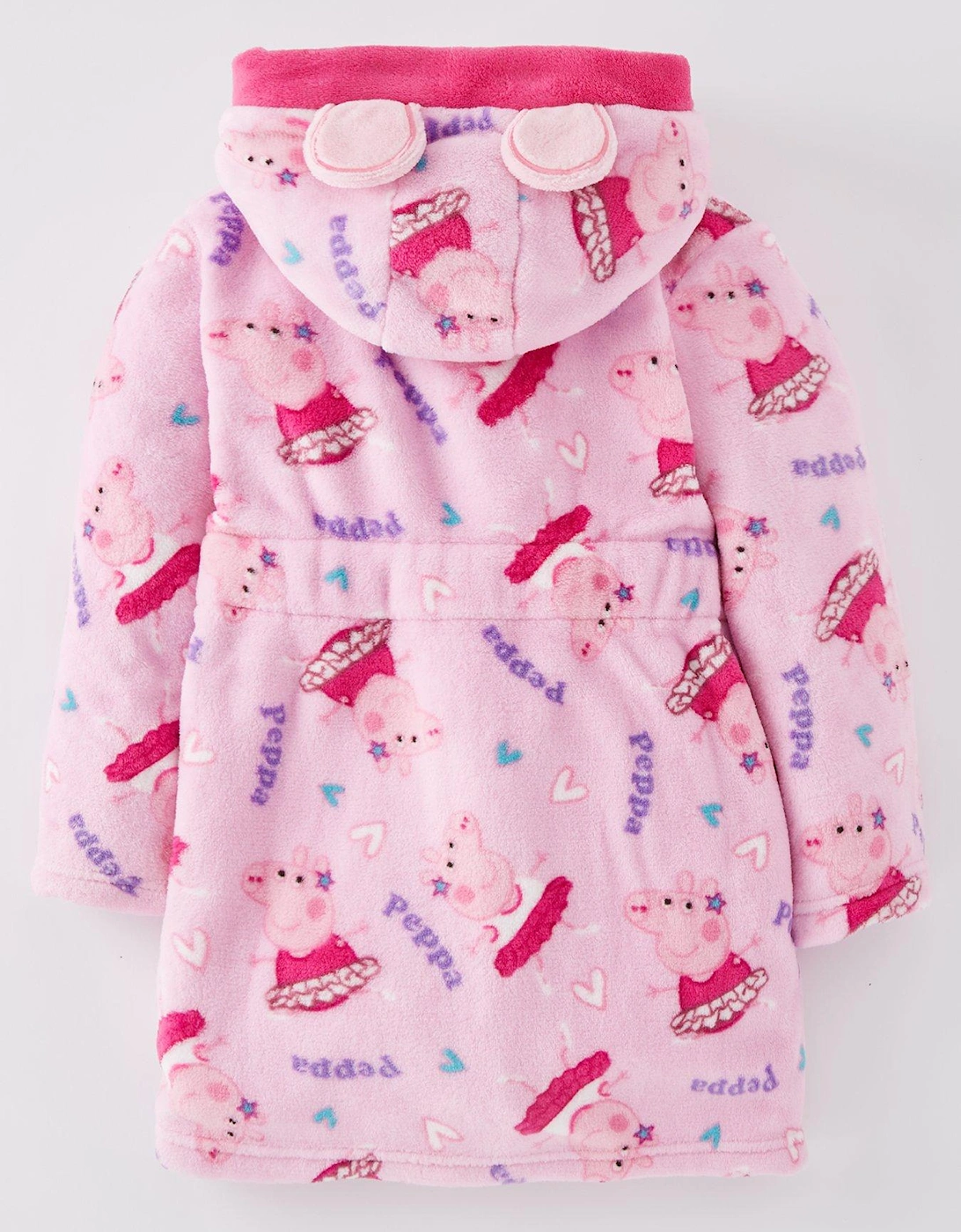 Hood Detail Dressing Gown - Pink