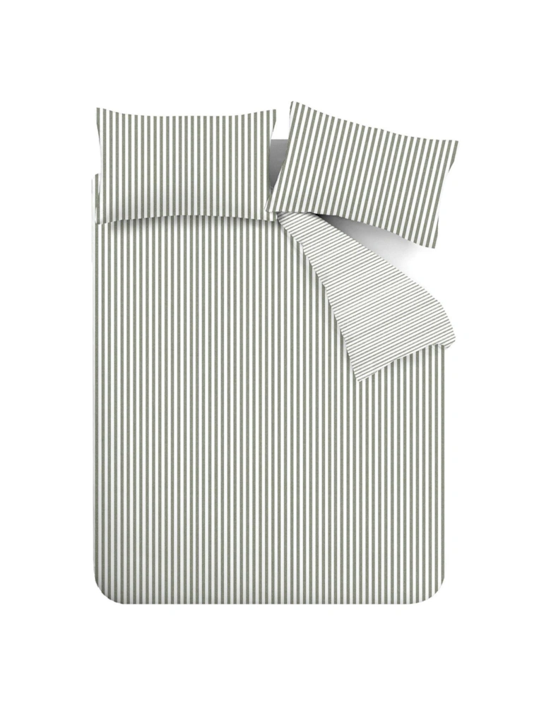 Brushed Cotton Stripe Soft Duvet Cover Set