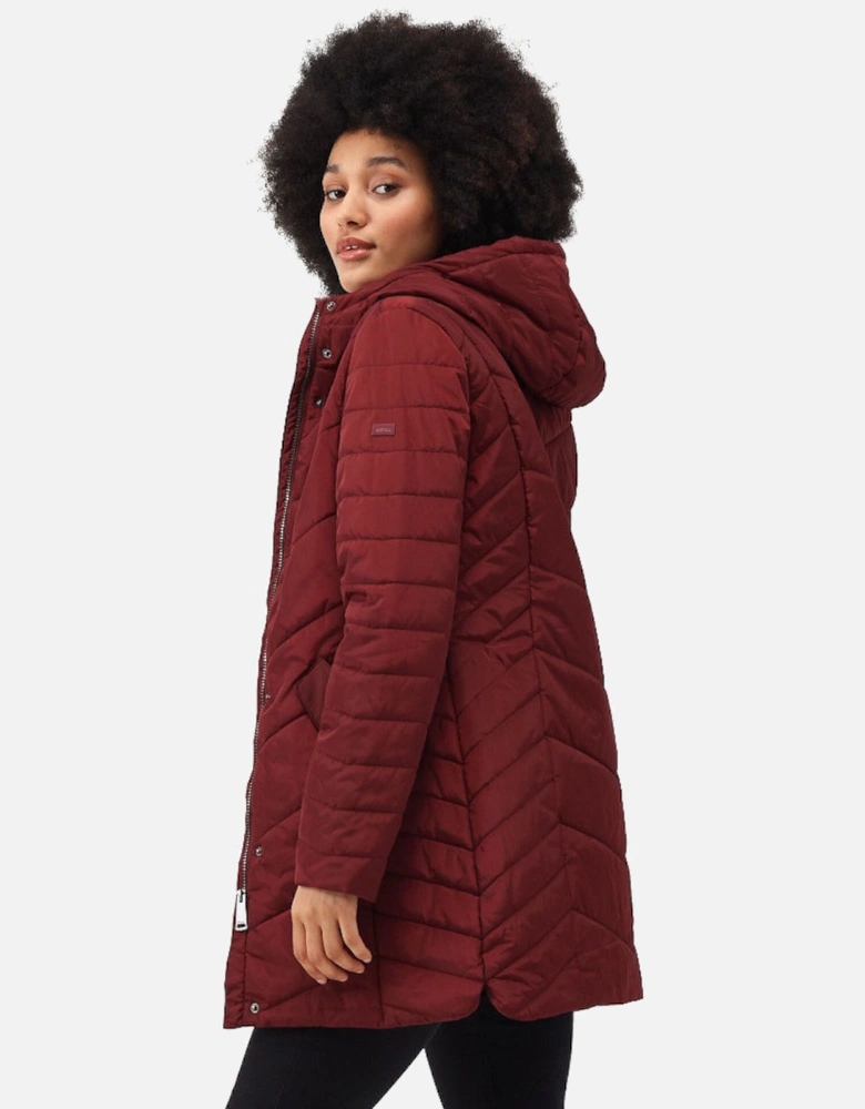 Womens Panthea Padded Insulated Hooded Jacket Coat