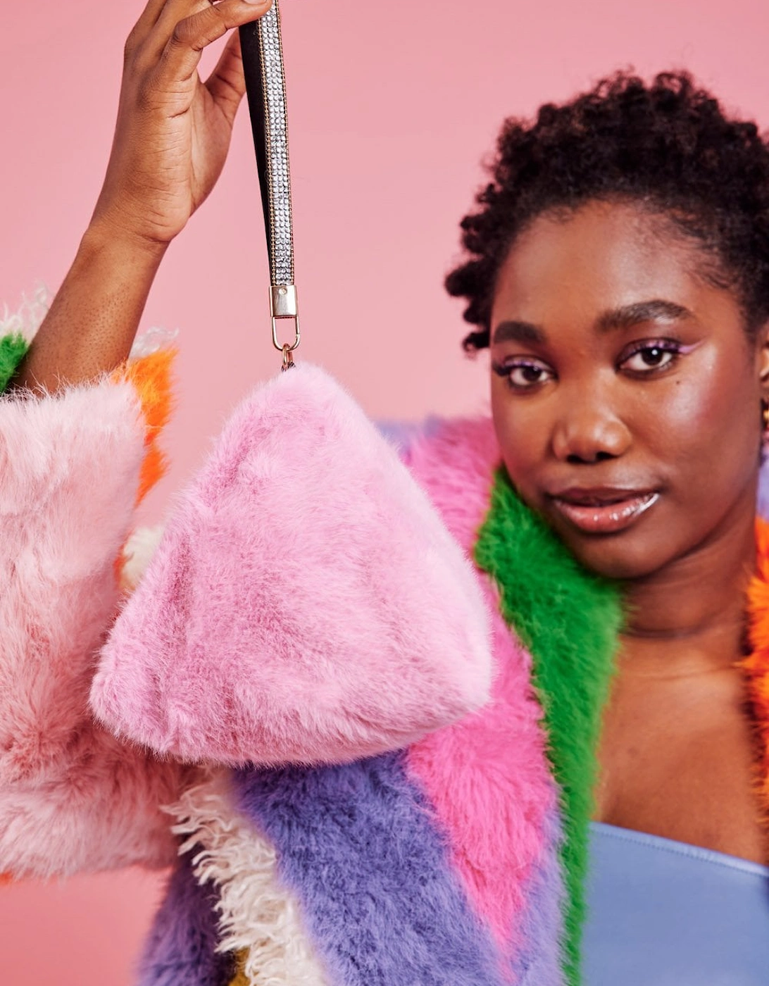 Pyramid Faux Fur Bag, 5 of 4