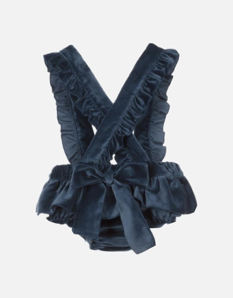 Blue Velvet Bloomers With Strap