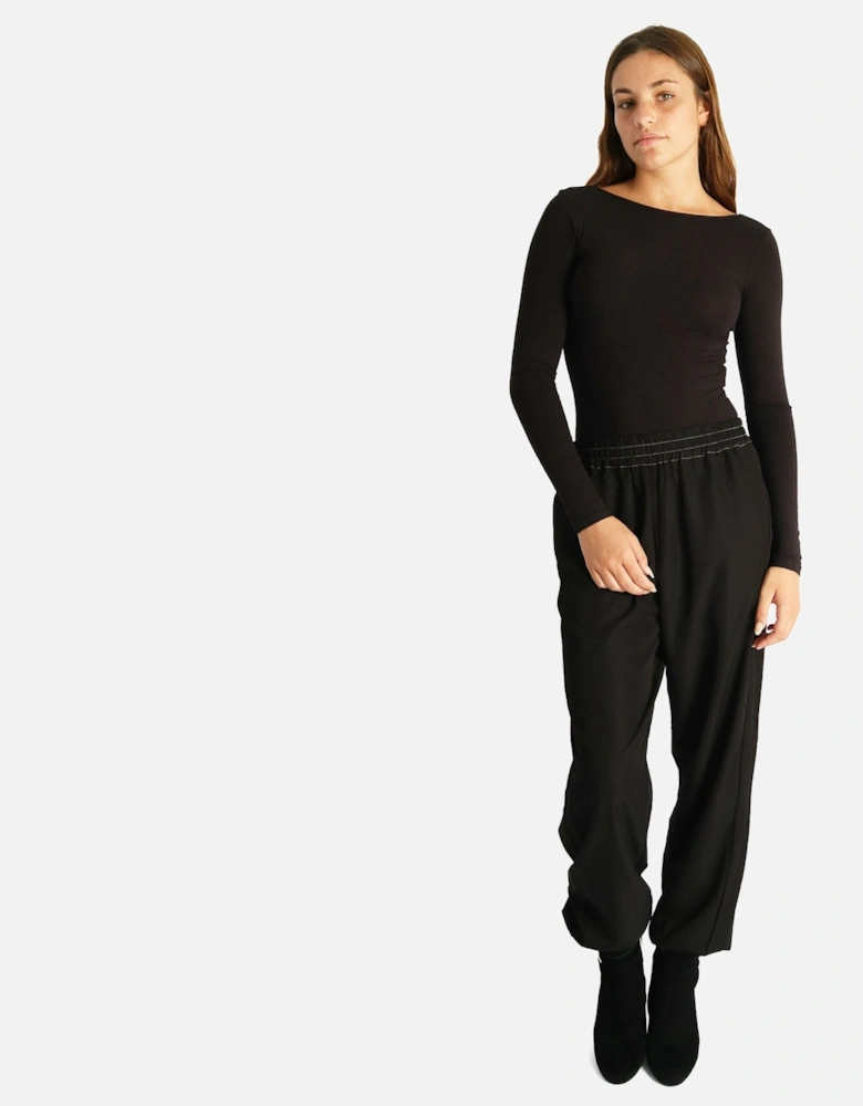 Rosita Cuffed Black Trouser