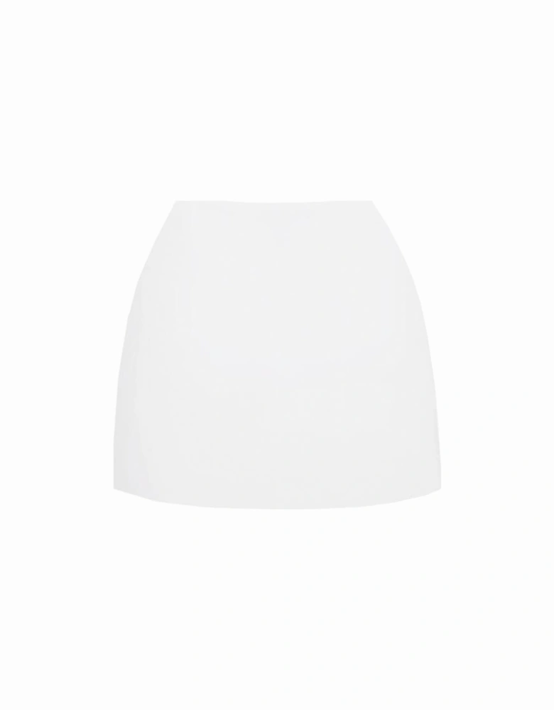 Callie Co-ord Luxe Mini Skirt White
