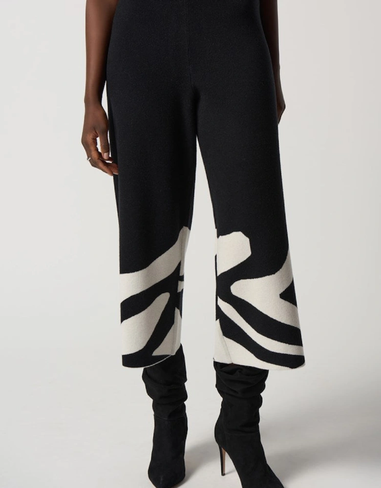 Zebra print culotte pants