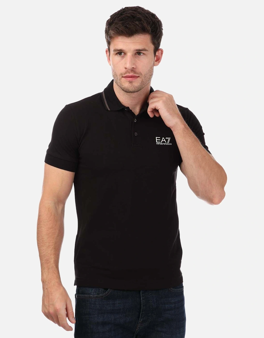 Mens Logo Pique Polo Shirt, 5 of 4