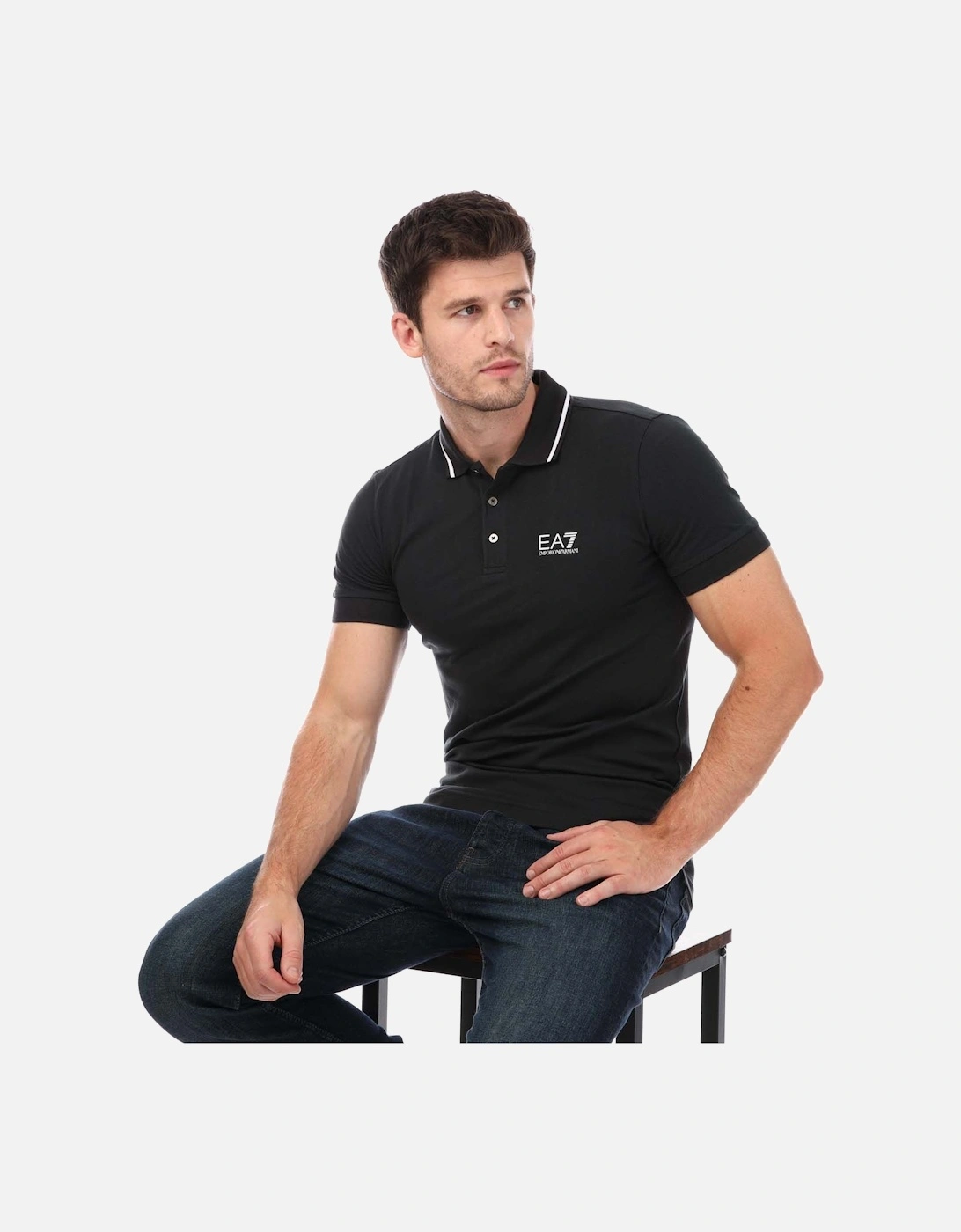 Mens Logo Pique Polo Shirt