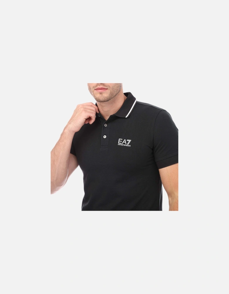 Mens Logo Pique Polo Shirt