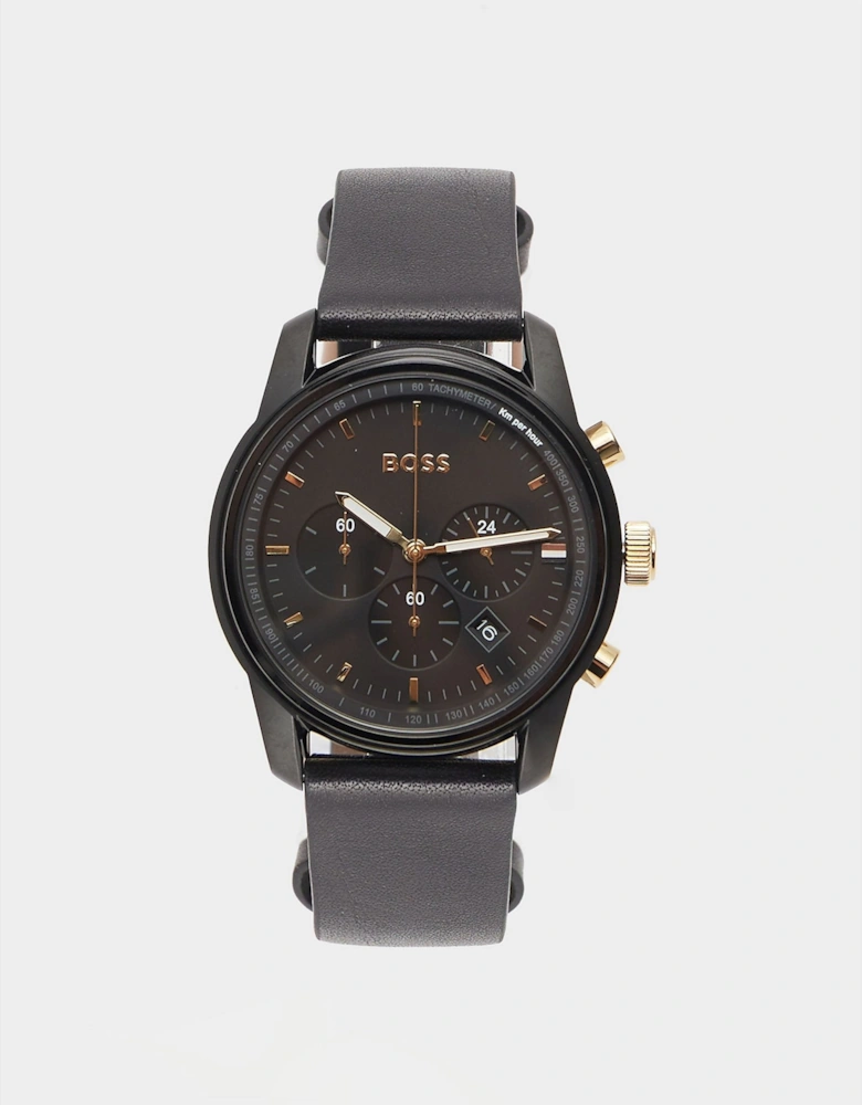 Mens Trace Black Dial Watch
