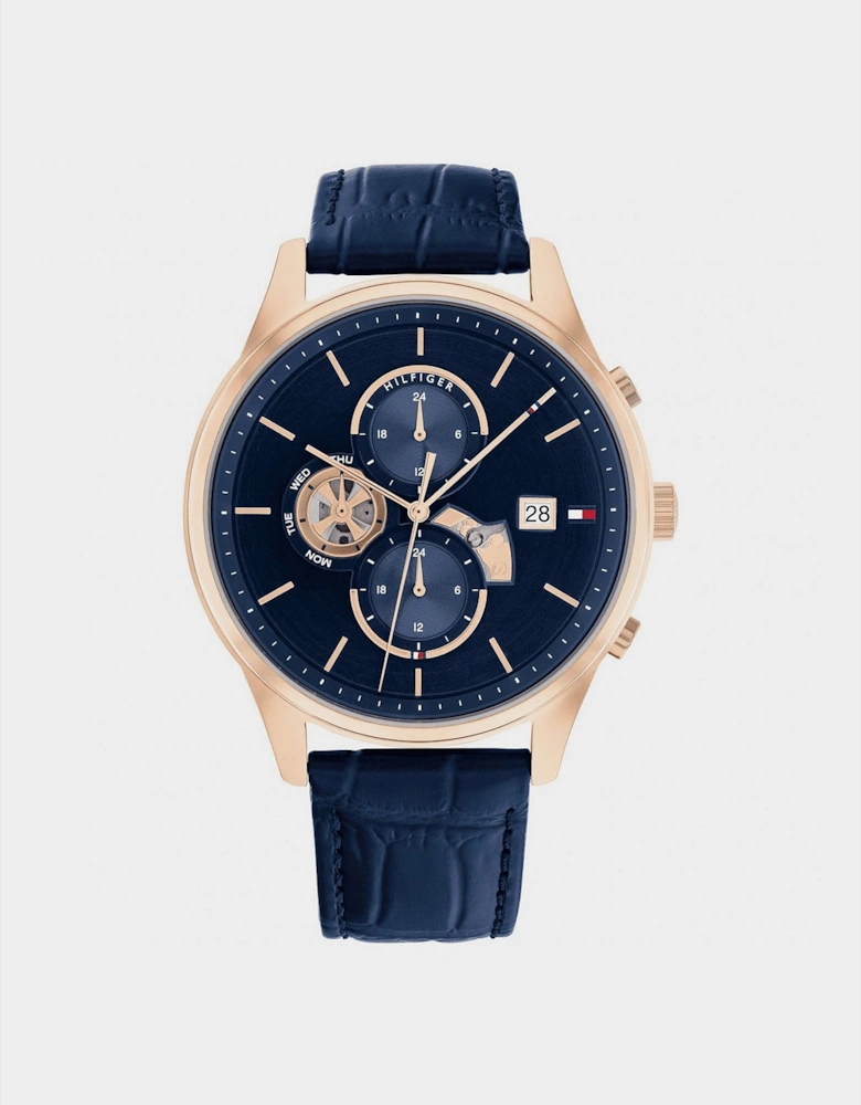 Mens Weston Leather Strap Watch