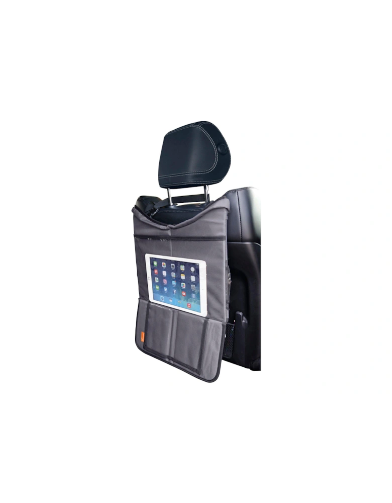 On-the-Go Extra-Large Car Tray Table with Tablet Holder, Storage Pockets & Carry Strap