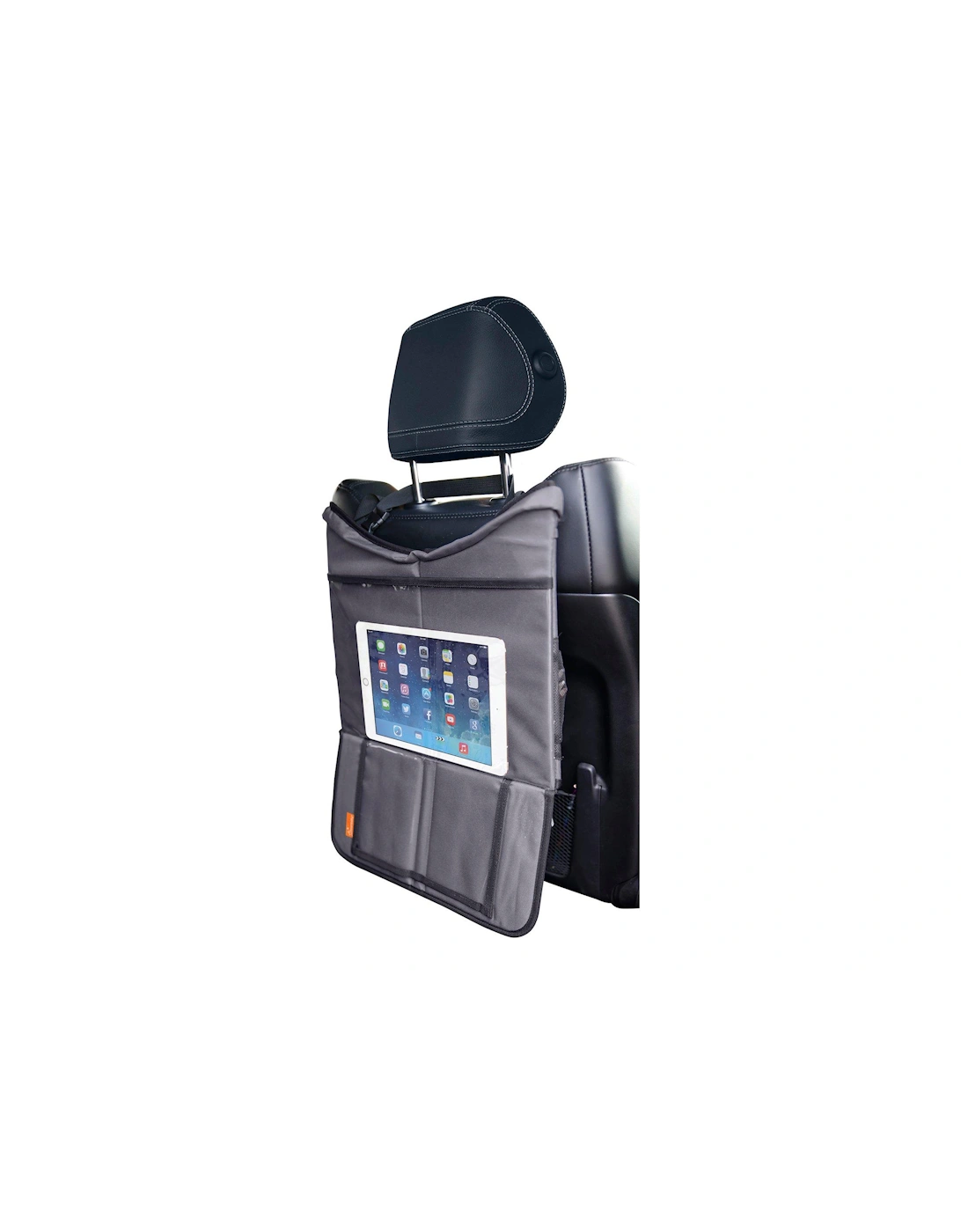 On-the-Go Extra-Large Car Tray Table with Tablet Holder, Storage Pockets & Carry Strap