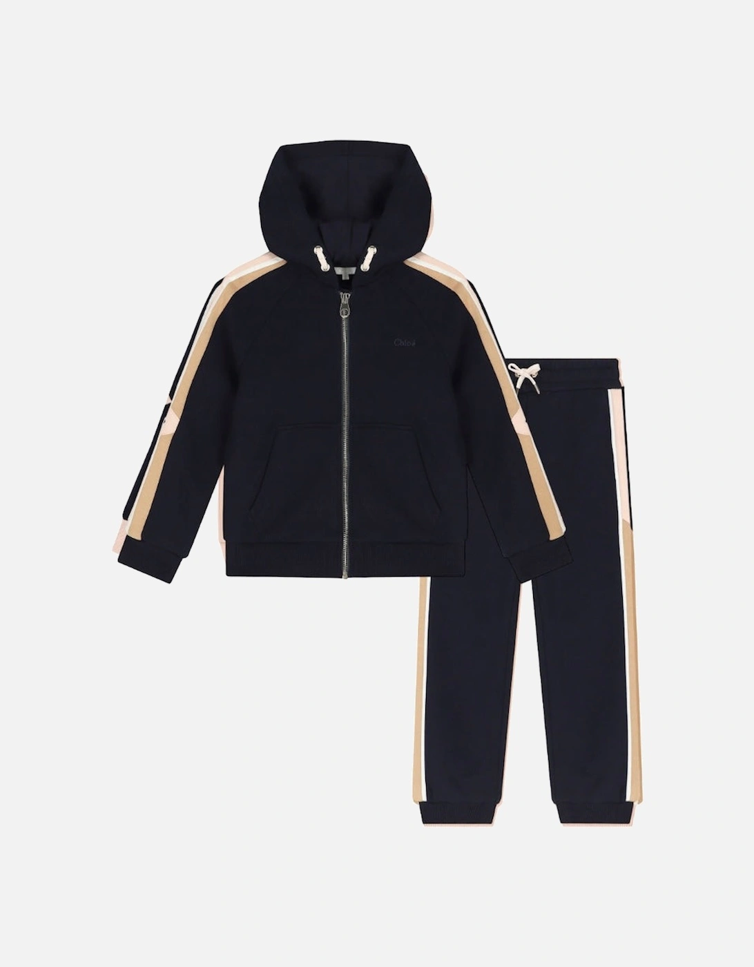 Girls Navy Organic Tracksuit, 5 of 4