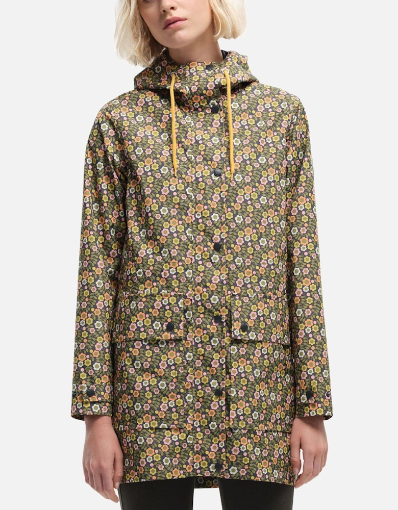 Womens Orla Kiely Long Line Waterproof Rain Jacket Coat