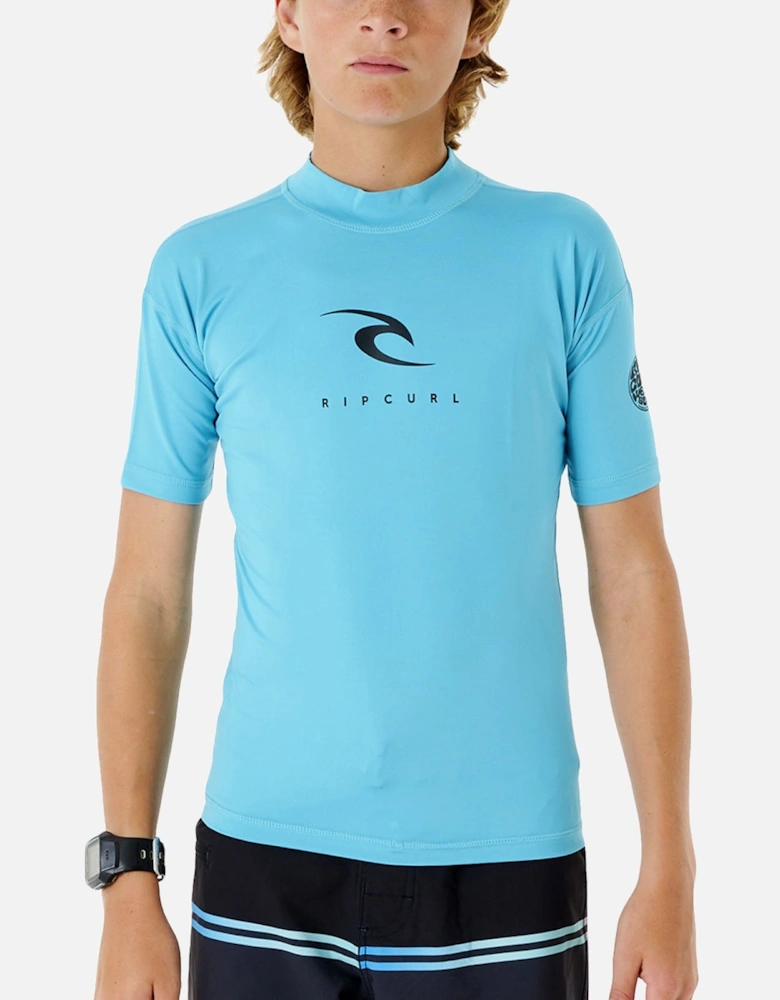 Rip Curl Kids Corps Short Sleeve Rash Vest T-Shirt