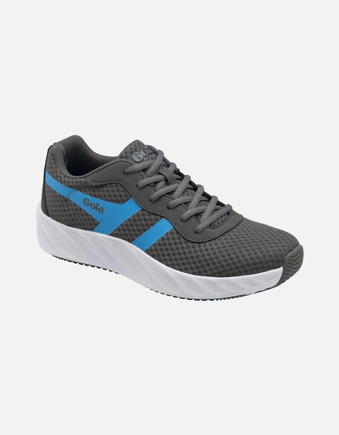Mens Performance Draken Mesh Running Trainers - Charcoal/Process Blue -, 5 of 4