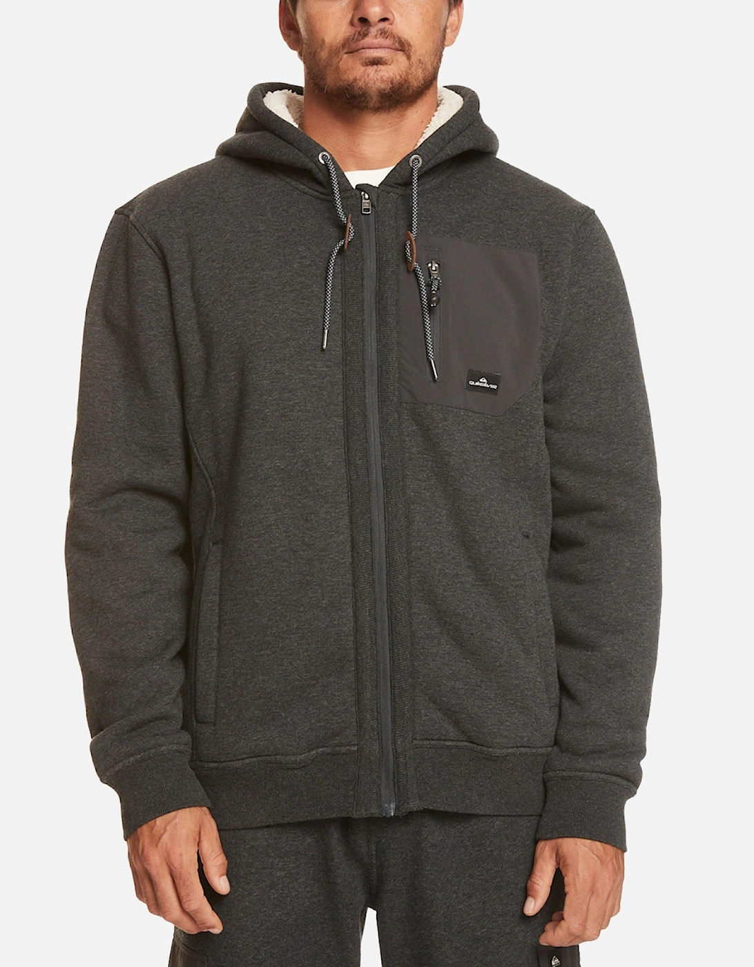 Mens Out There Full Zip Hooded Jacket - Grey Heather, 3 of 2