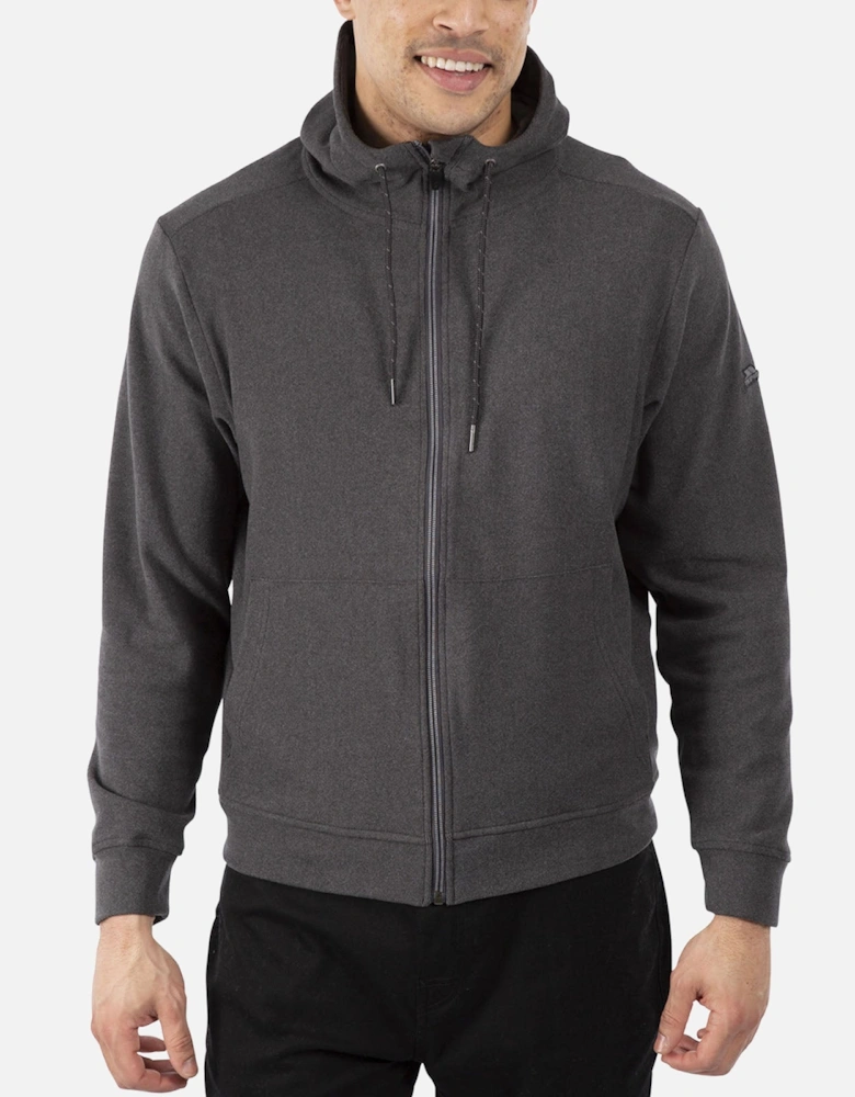 Mens Hackforth Full Zip Fleece Hooded Jacket - Dark Grey