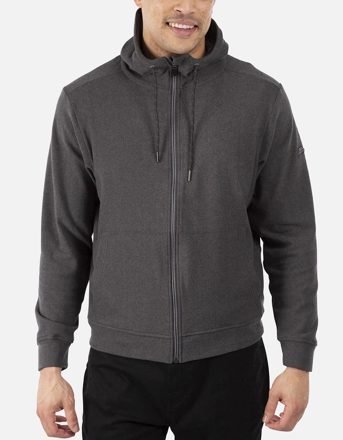 Mens Hackforth Full Zip Fleece Hooded Jacket - Dark Grey, 6 of 5