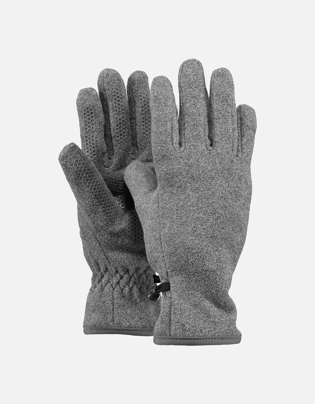 Barts Unisex Grey Childrens Fleece Palm Grip Elasticated Gloves - : Size 10 Kids