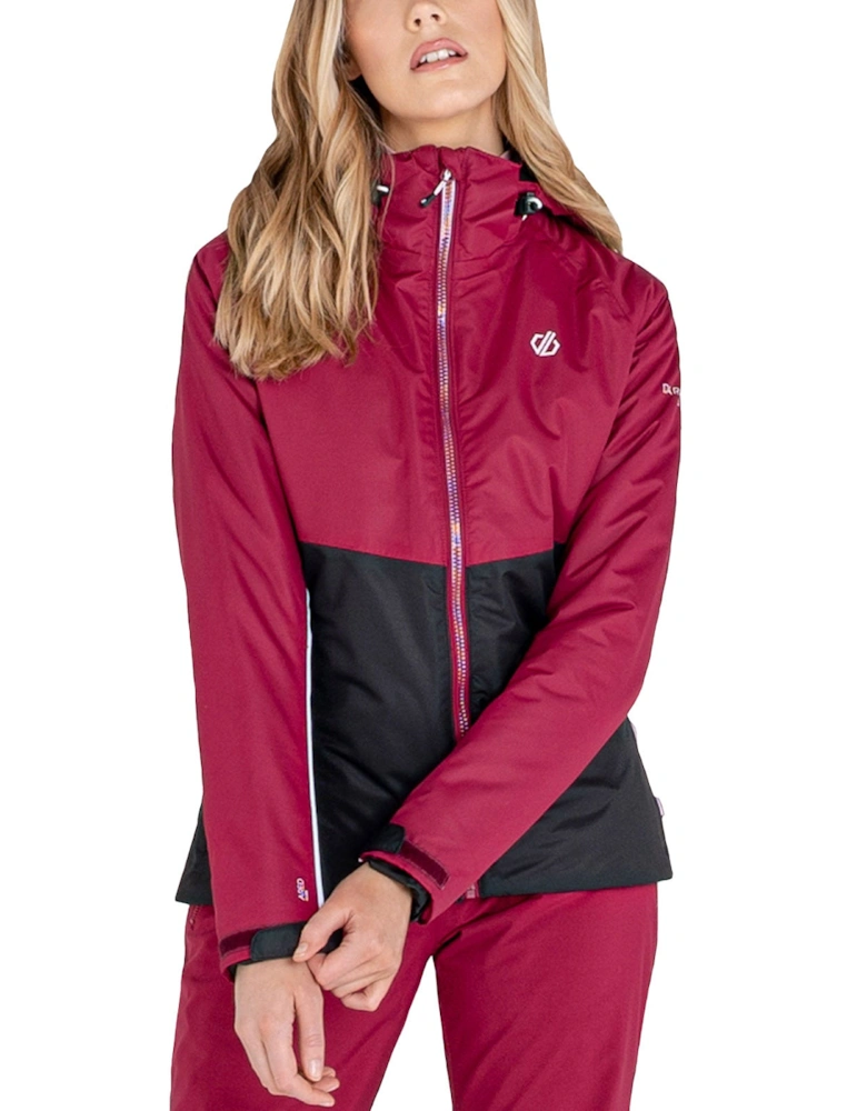 Womens Radiate II Waterproof Fleece Lined Ski Jacket - Beetroot