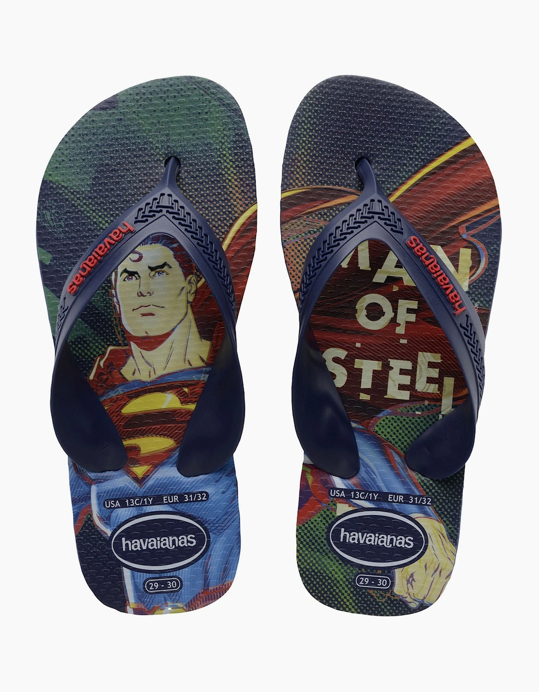 Havaianas Boys Blue 'S Max Herois Flip Flops - Size: 1 - 2 Uk Kids