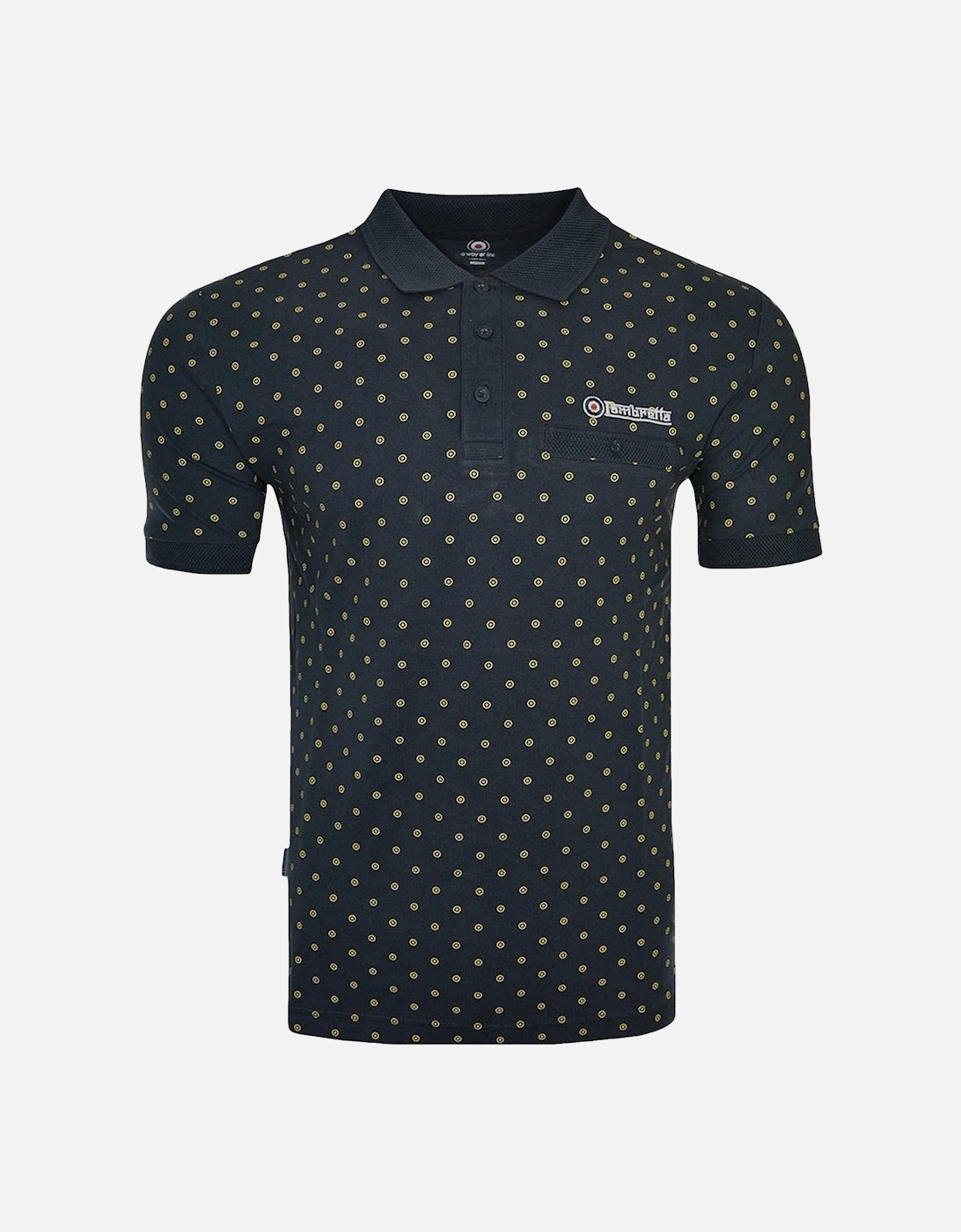 Mens Target AOP Premium Short Sleeve Polo Shirt, 8 of 7
