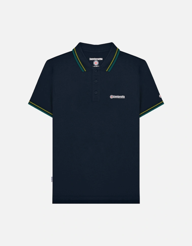 Mens Twin Tipped Retro Polo Shirt