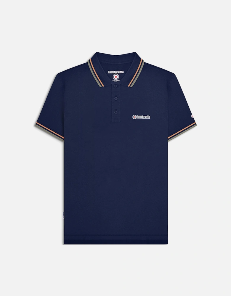 Mens Twin Tipped Retro Polo Shirt