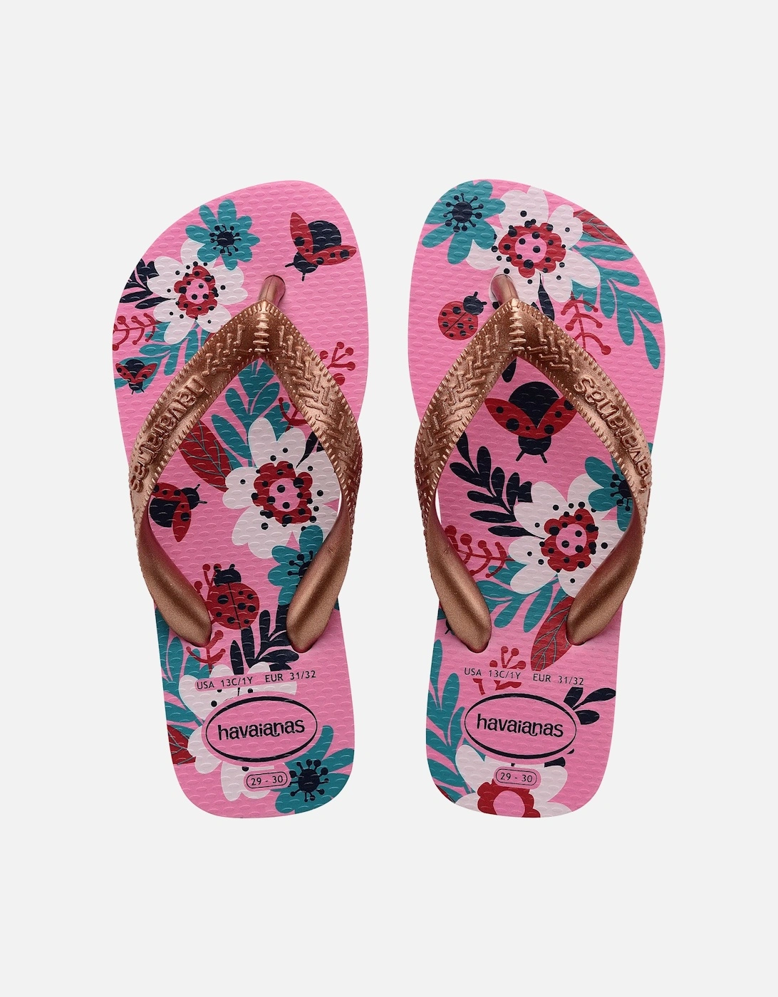 Kids Flores Flip Flops