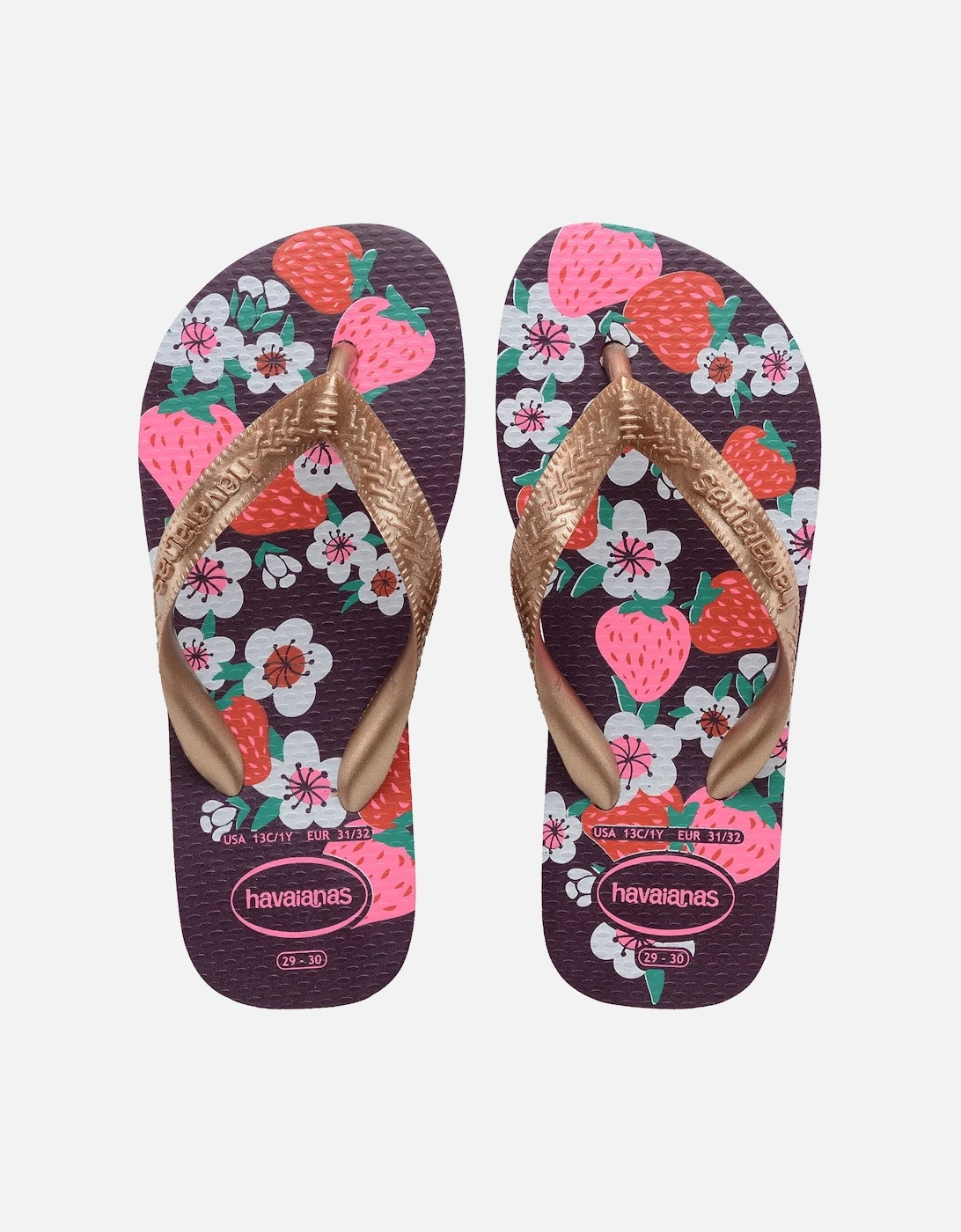 Kids Flores Flip Flops