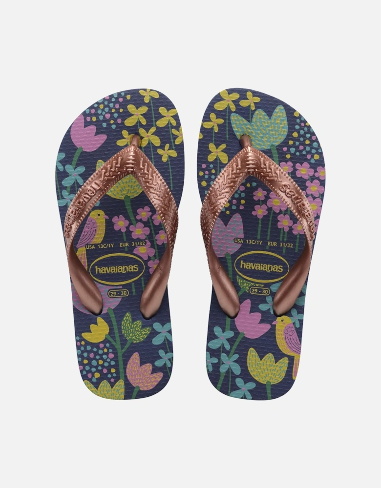 Kids Flores Flip Flops