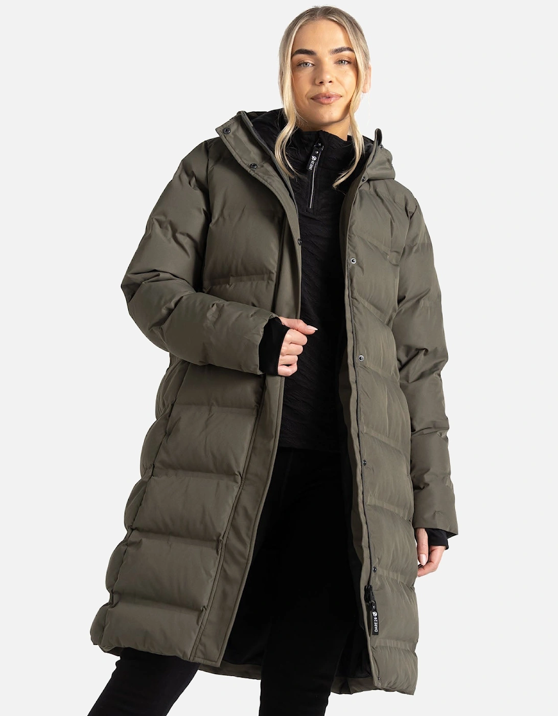 Womens Wander Waterproof Longline Padded Jacket, 2 of 1